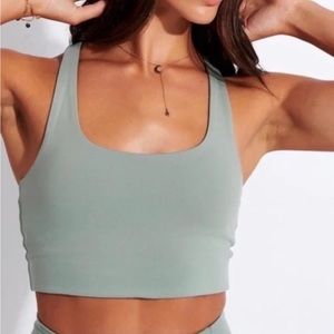 Girlfriend Collective Paloma Bra Sage Green
